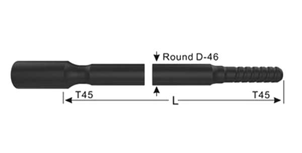 12inch Underground T45  Drill Rod For Sale